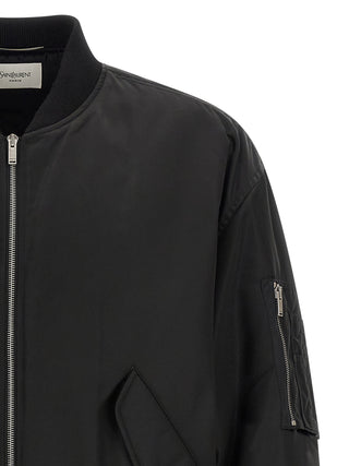 Bomber negra de poliamida