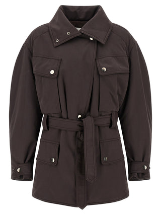 Brown Polyester Parka