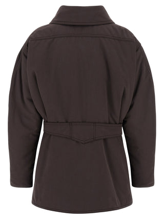 Brown Polyester Parka