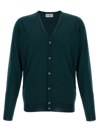 Bicolor Merino Wool Cardigan