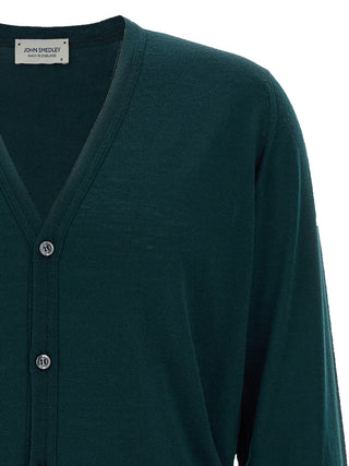 Bicolor Merino Wool Cardigan