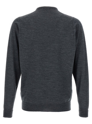 Gray Merino Wool Cardigan
