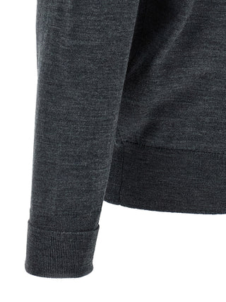 Gray Merino Wool Cardigan