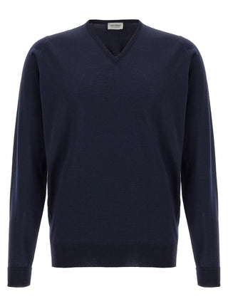 Blue Merino Wool Cardigan