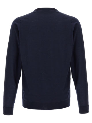 Blue Merino Wool Cardigan