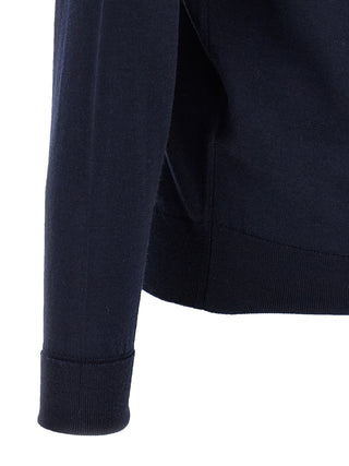 Blue Merino Wool Cardigan
