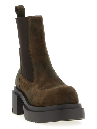 Brown Calfskin Ankle Boots
