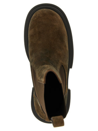 Brown Calfskin Ankle Boots
