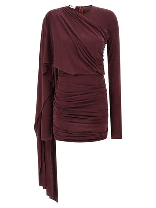 Bordeaux Copper Short Dress