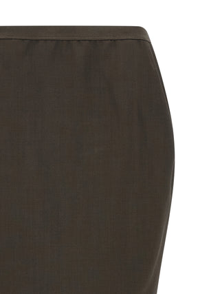 Gray Wool Mini Skirt