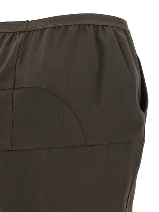 Gray Wool Mini Skirt