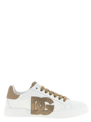 Beige Calfskin Sneakers