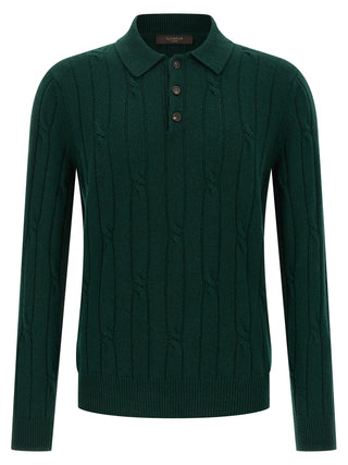 Polo bicolor de lana virgen