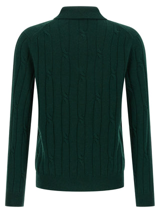 Bicolor Virgin Wool Polo Shirt