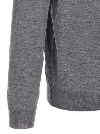 Gray Cashmere Polo Shirt