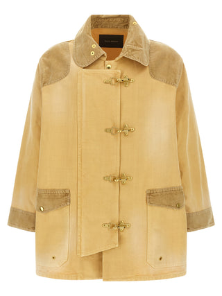 Abrigo beige de algodón