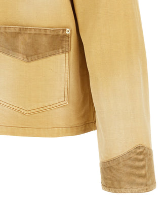 Beige Cotton Denim Jacket