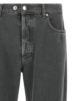 Gray Cotton Cropped Jeans