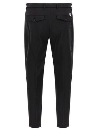 Black Virgin Wool Cropped Pants