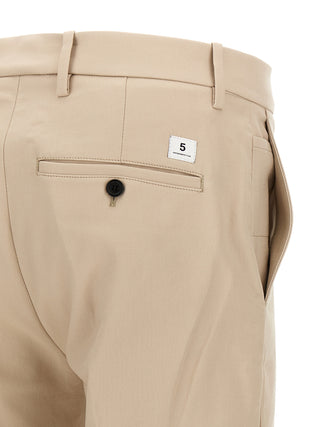 Beige Cotton Chino Pants