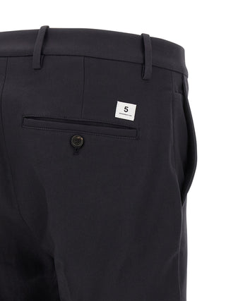 Blue Cotton Chino Pants
