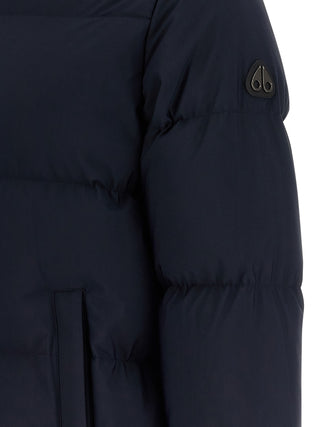 Blue Nylon Full-Length Jacket