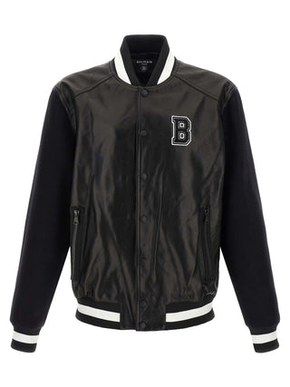 Bicolor Lamb Leather Leather Jacket
