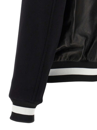 Bicolor Lamb Leather Leather Jacket