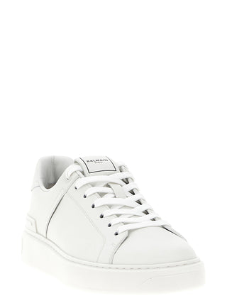 White Calfskin Low Top Sneakers
