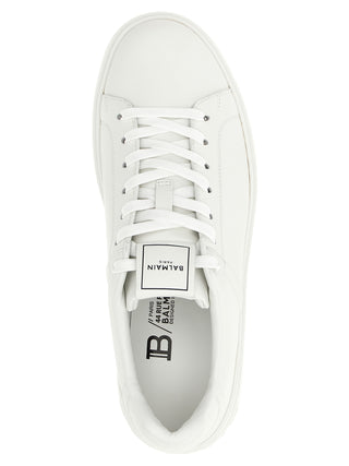 White Calfskin Low Top Sneakers