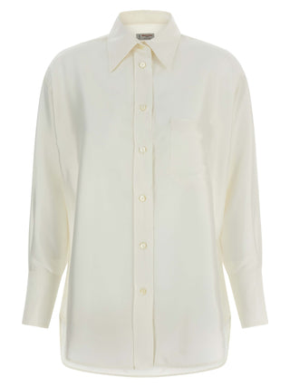 Blusa blanca de seda