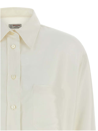 Blusa blanca de seda