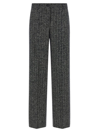 Pantalones casuales bicolor de lana virgen