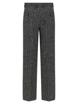 Pantalones casuales bicolor de lana virgen
