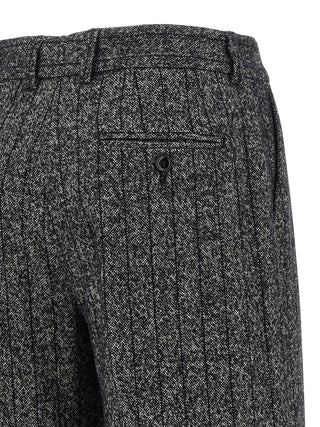 Pantalones casuales bicolor de lana virgen