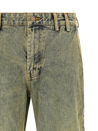 Jeans de algodón bicolor