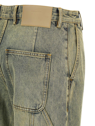 Jeans de algodón bicolor