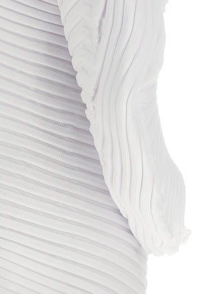 White Polyester Casual Dress