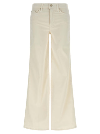 White Cotton Flared Pants