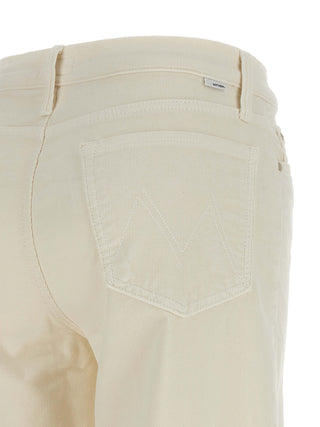 White Cotton Flared Pants