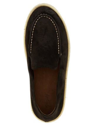 Brown Leather Slip-On Loafers