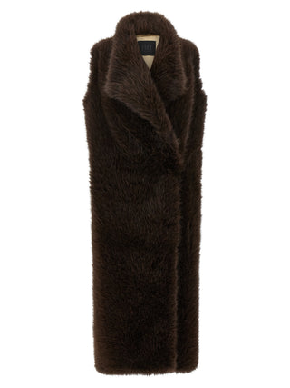 Brown Polyester Coat