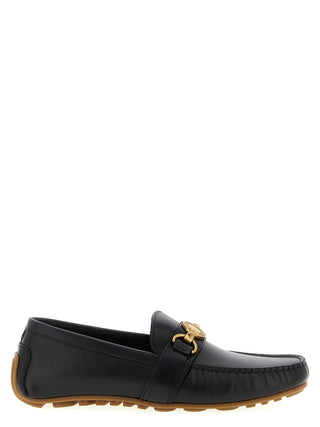 Black Leather Slip-On Loafers