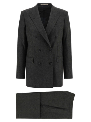 Gray Viscose Two-Piece Suit