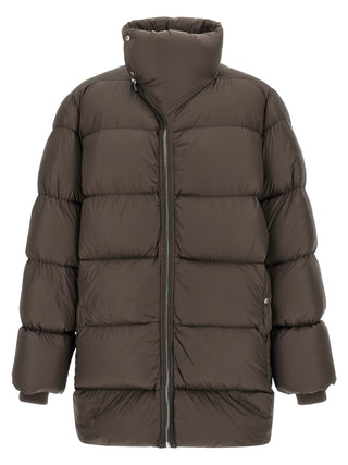 Brown Nylon Full-Length Jacket