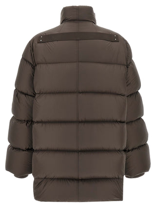 Brown Nylon Full-Length Jacket