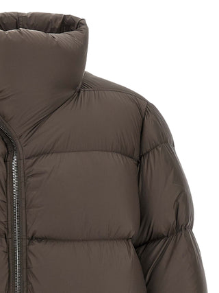 Brown Nylon Full-Length Jacket