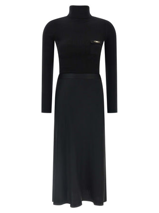 Black Lycra Midi Dress
