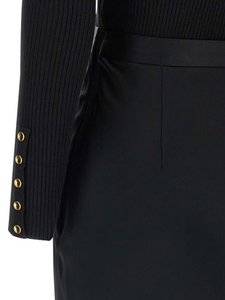 Black Lycra Midi Dress