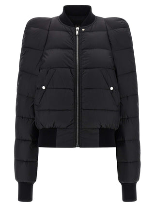 Black Nylon Bomber